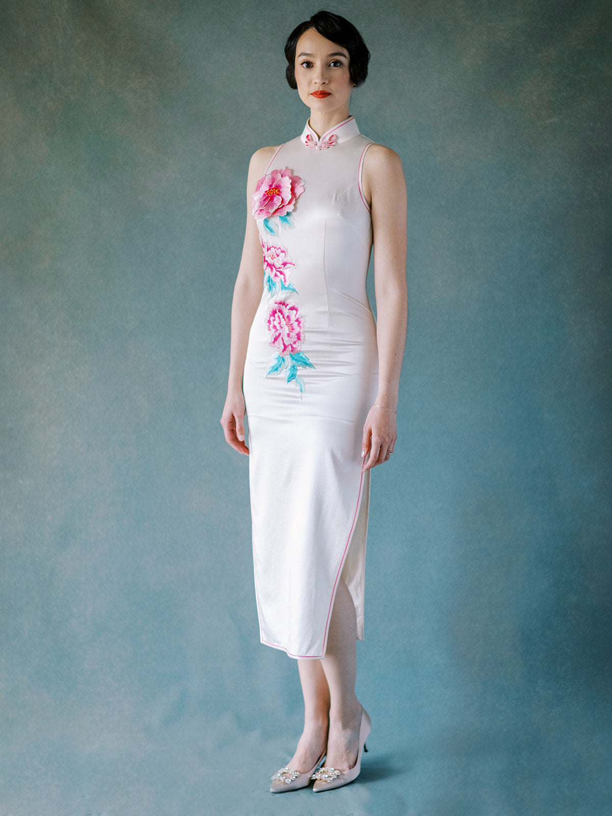Winter Solstice Dress  Chinese Qipao Wedding Dress White – Madam