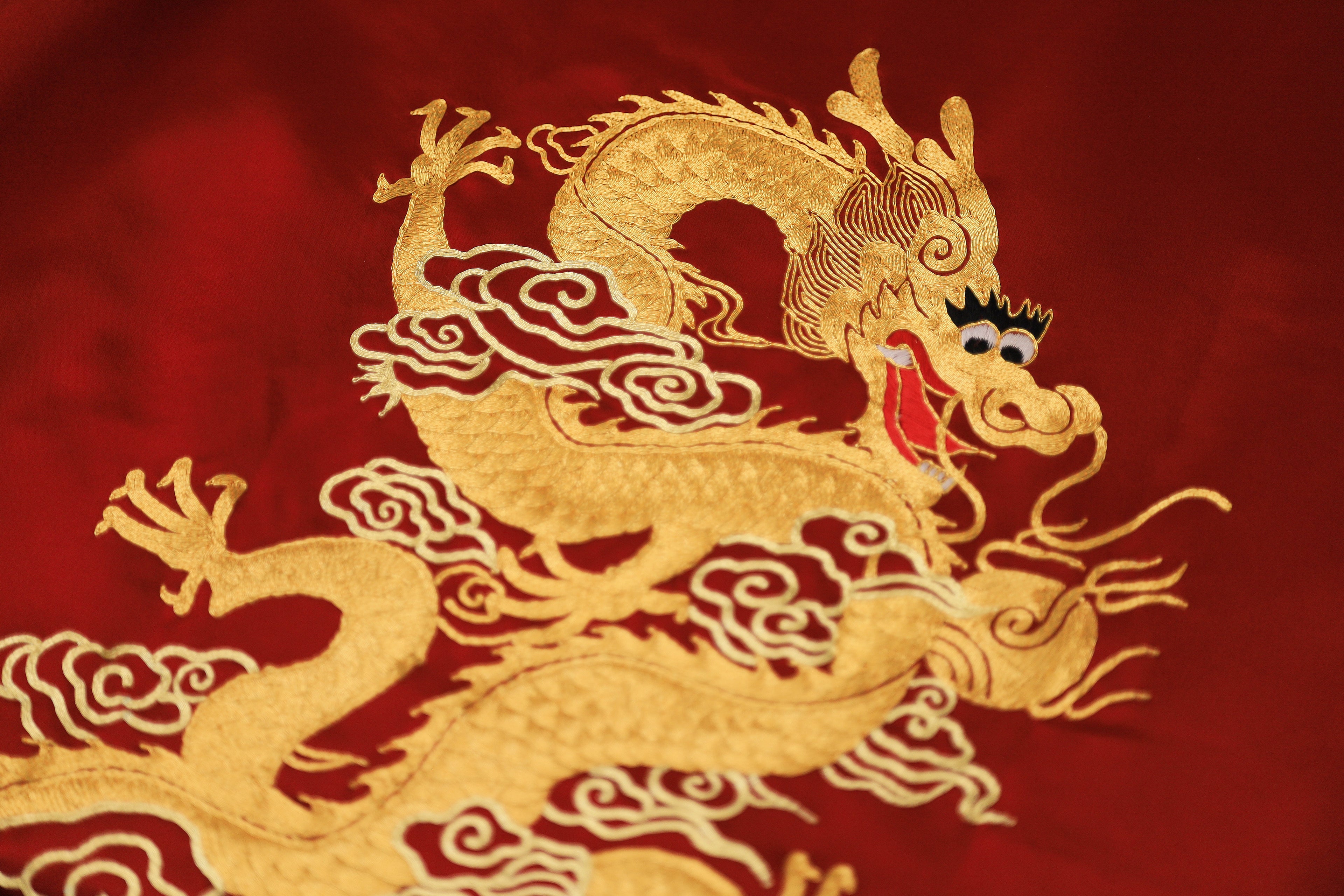 Madam Shanghai Chinese Wedding Dress Dragon Embroidery