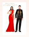 Madam Shanghai Custom Couple Outfit | Chinese Wedding Couple Outfits