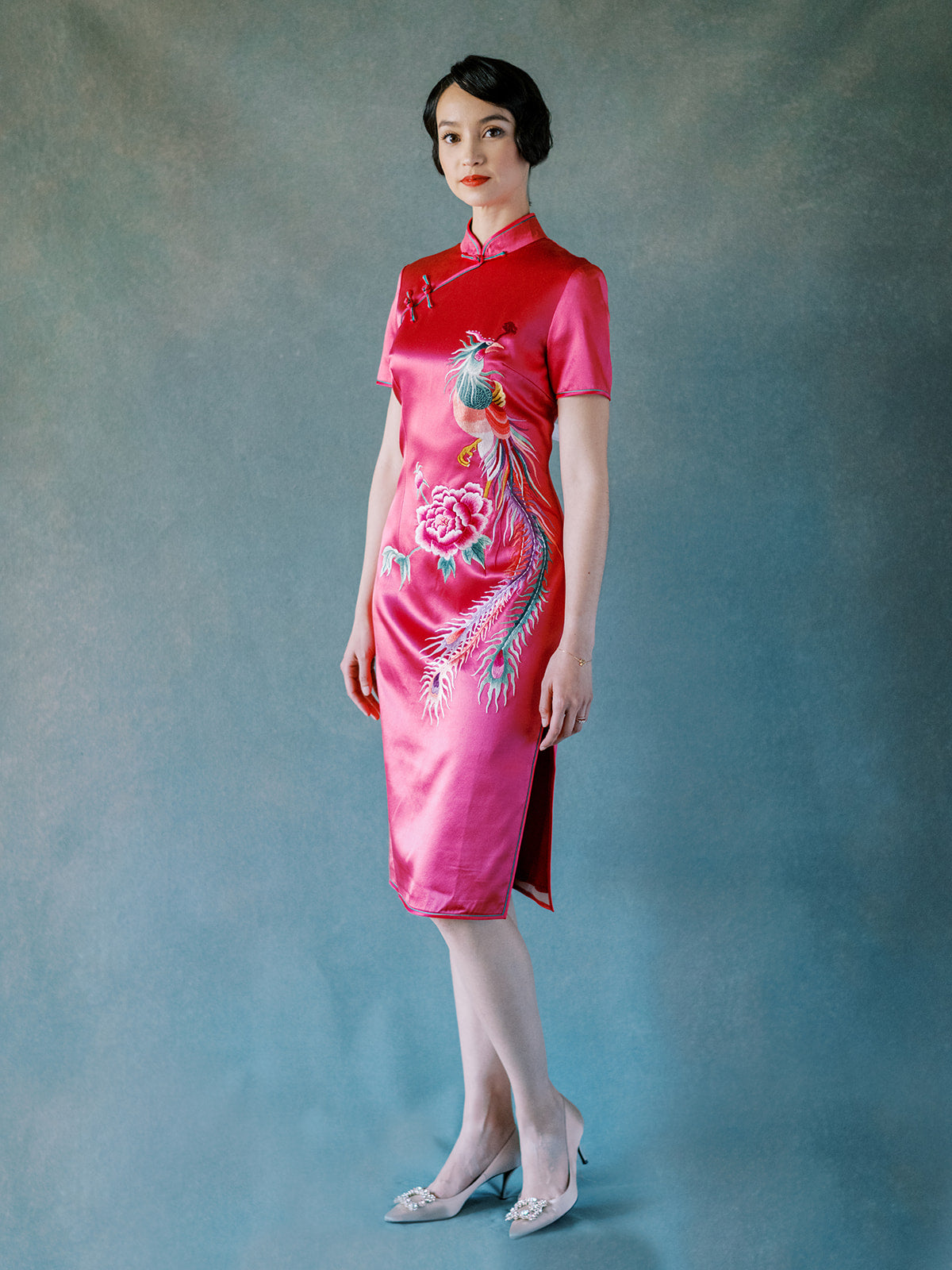 Gold Work I Wedding Qipao  Red Chinese Wedding Dress – Madam Shanghai
