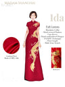 Madam Shanghai Red A-Line Qipao Dress | Red Wedding Qipao